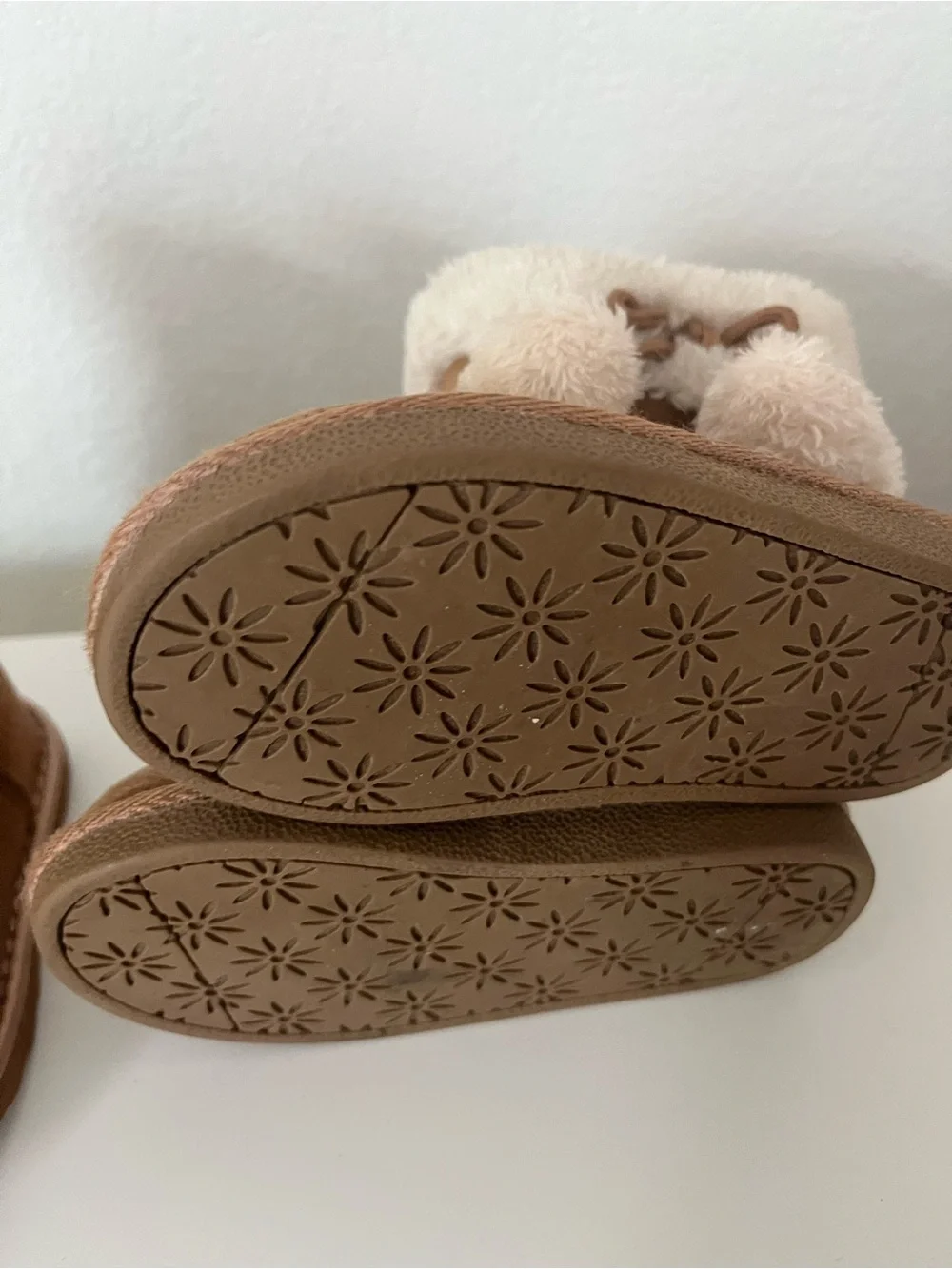 PAWZ Brown Kids Fleece-Lined Winter Boots with Pom Detail